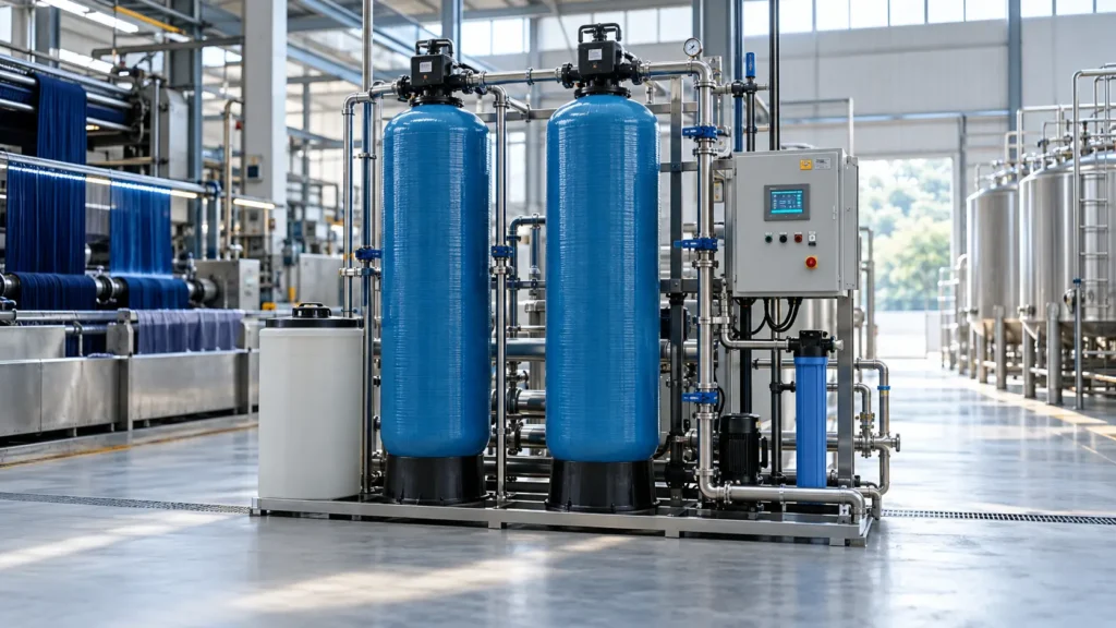 Industrial Water Softening for extile & Dairy lants