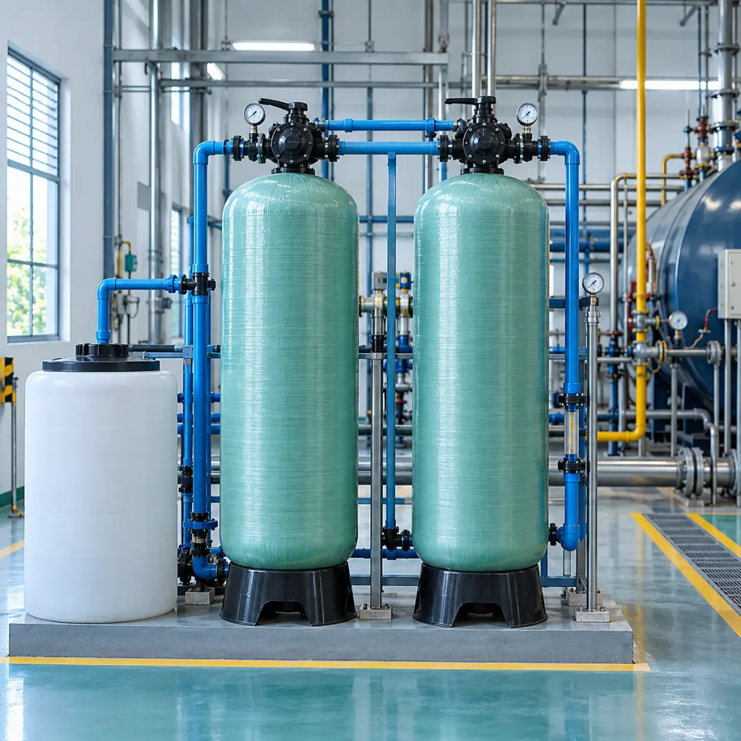Brivith twin-vessel automatic water softener plant